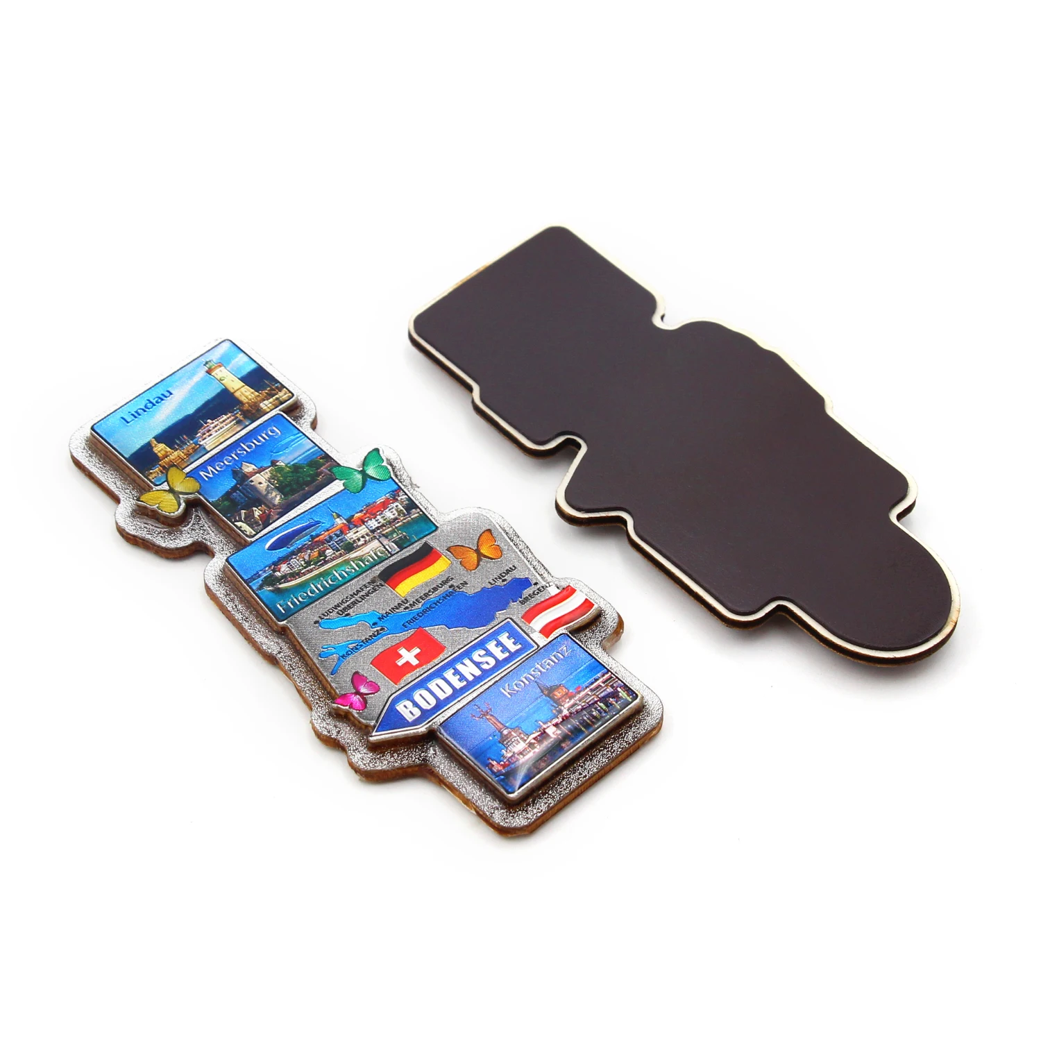 2024 Factory Supply resin and wood magnets crafts magnetic wooden letters Embossed 3D epoxy wood fridge magnets