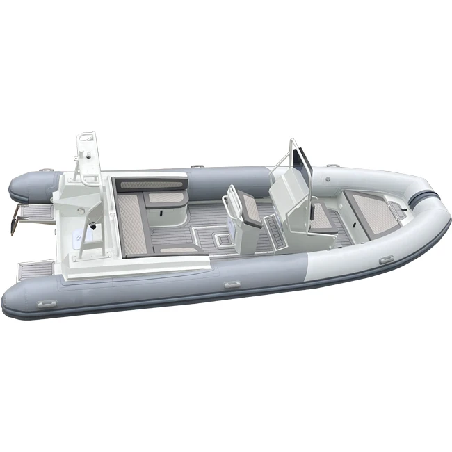 Luxury 21ft Rhib 640 High Speed  Aluminum RIB Double Hull Hypalon/PVC Inflatable Boats