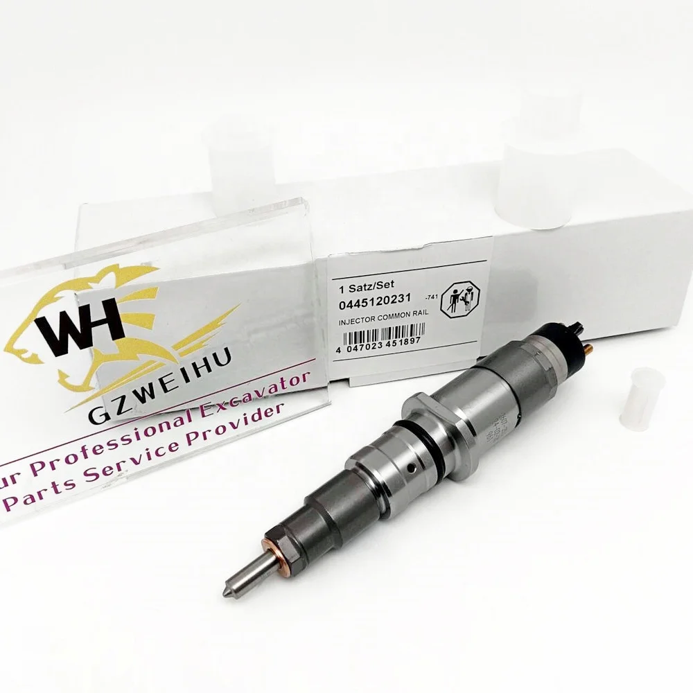 komatsu pc200-8 fuel injector 0445120231 5263262 for cummins injector qsb6.7