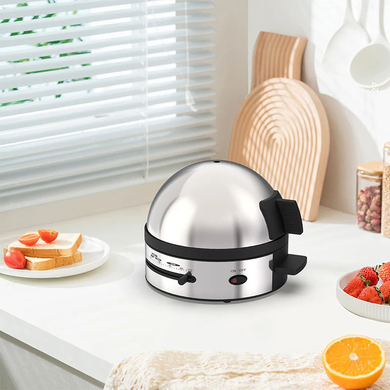 Electric stainless steel egg boiler with 7 egg capacity