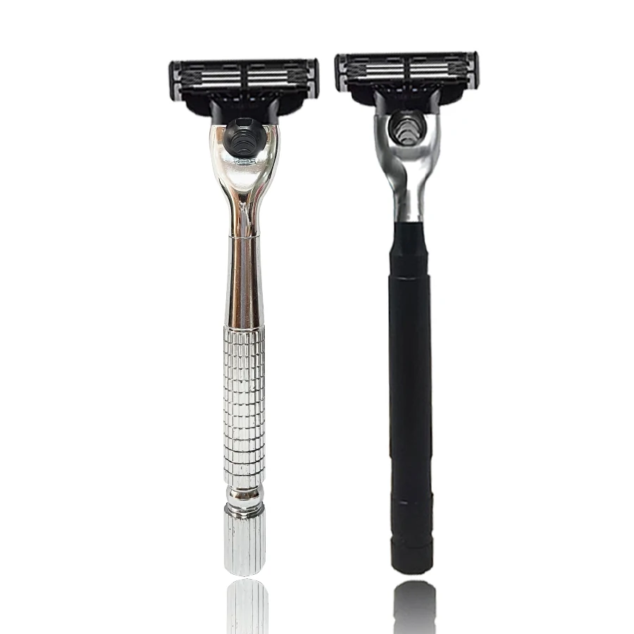 High quality 5 blade razor  with whole metal handle shaving razor for men