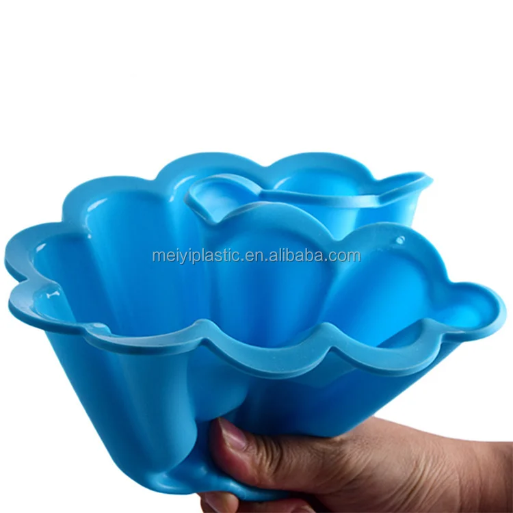 Silicone Large Cake Mold Flower Shaped Round Nonstick Baking Pan Cheesecake/Pie/Flan/Bread Baking Tray for Birthday, Anniversary