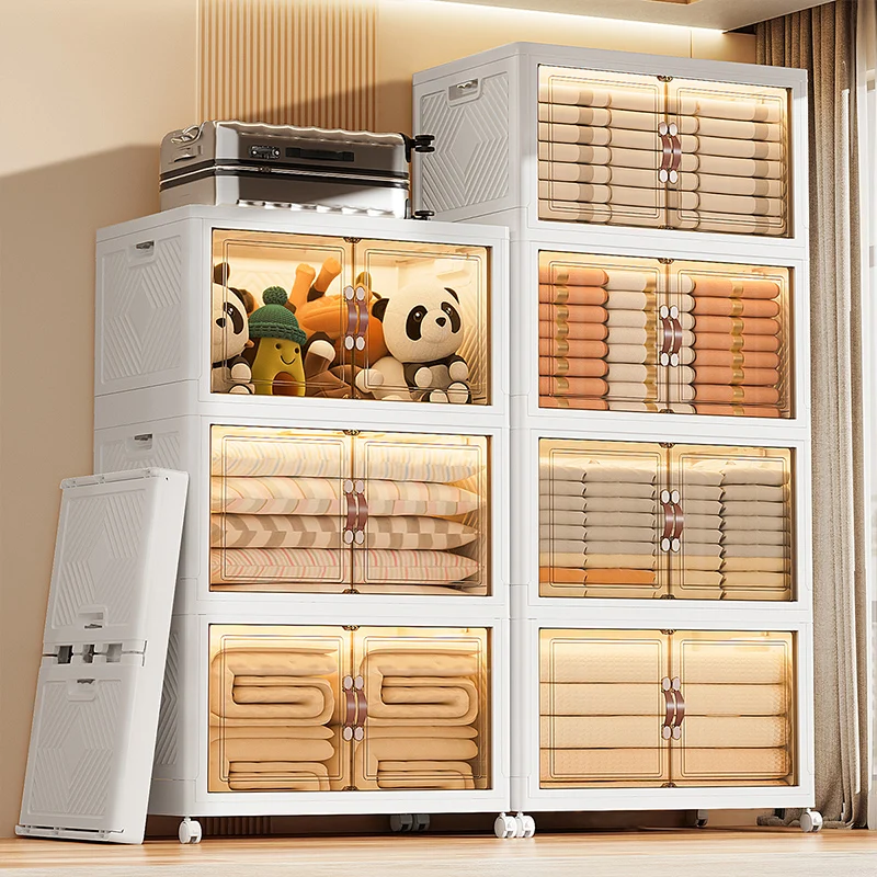 Jeko&Jeko Wholesale Wardrobe Use Home Toy Clothes Organizer Heavy Duty Super Large Folding Plastic Storage Boxes With Lids