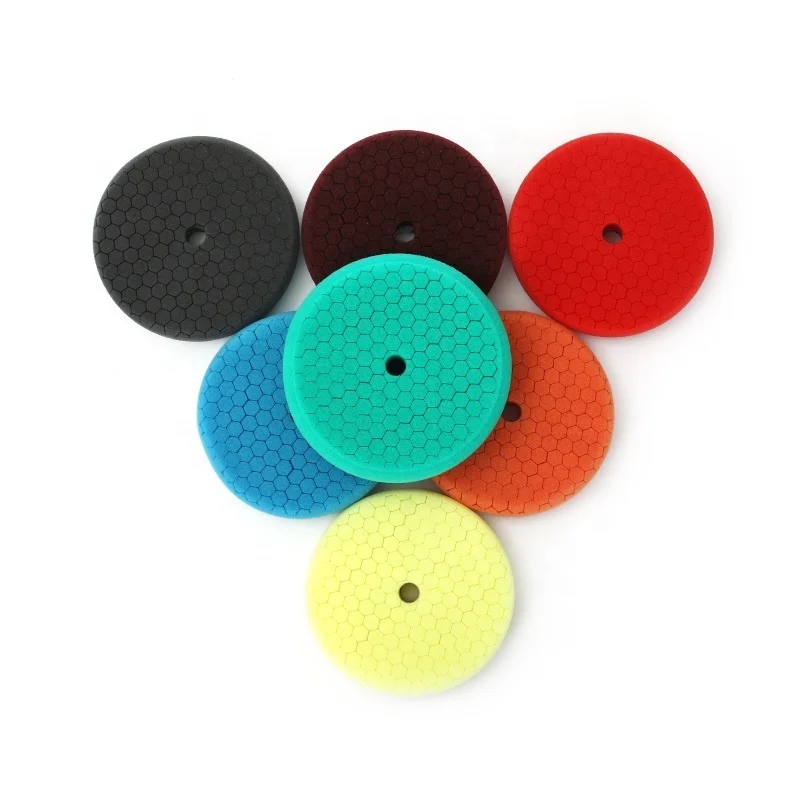 Hongjie factory OEM polishing pad 4 inch for car care polishing pad wheel polishing pad hood and loop 100mm