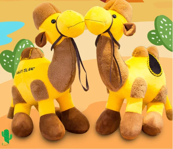 free sample stuffed plush camel toy/2020 promotion custom logo desert camel toy/20cm 30cm high quality OEM camel animal toys