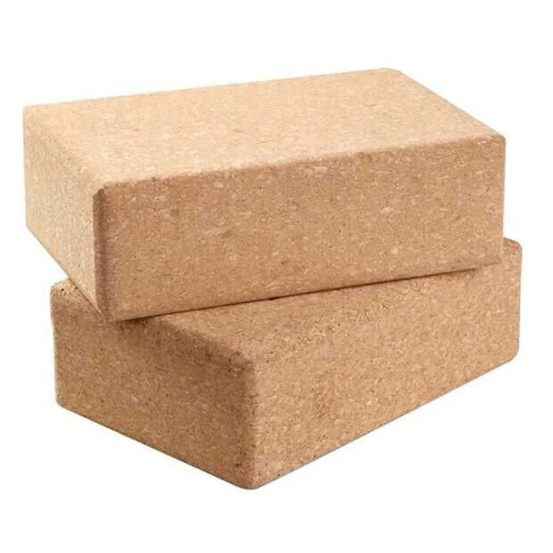 Eco Friendly Custom Logo Private Label Cork Yoga Brick High Density Wholesale 100% Natural Cork Yoga Block For Fitness