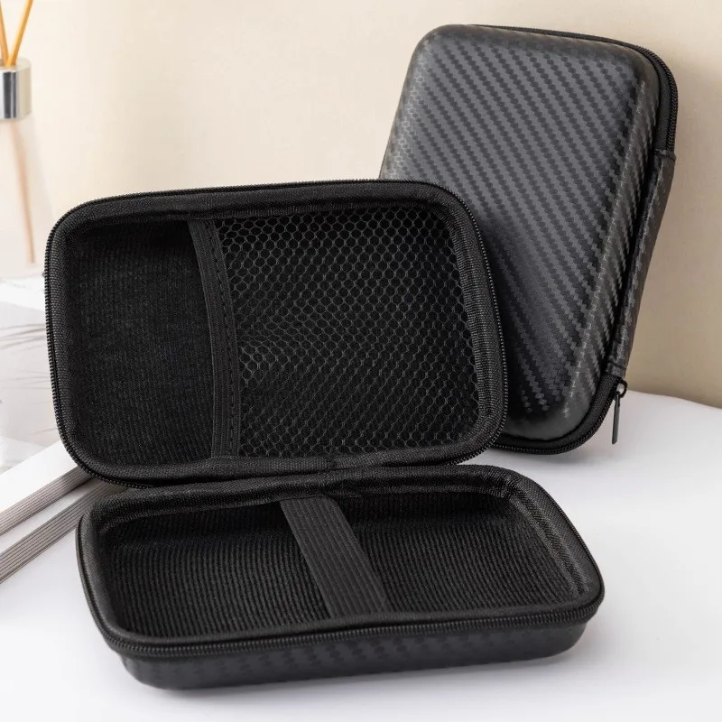 Mobile hard disk storage bag customized data cable organizer square zipper bag anti-pressure EVA card Headphone organizer
