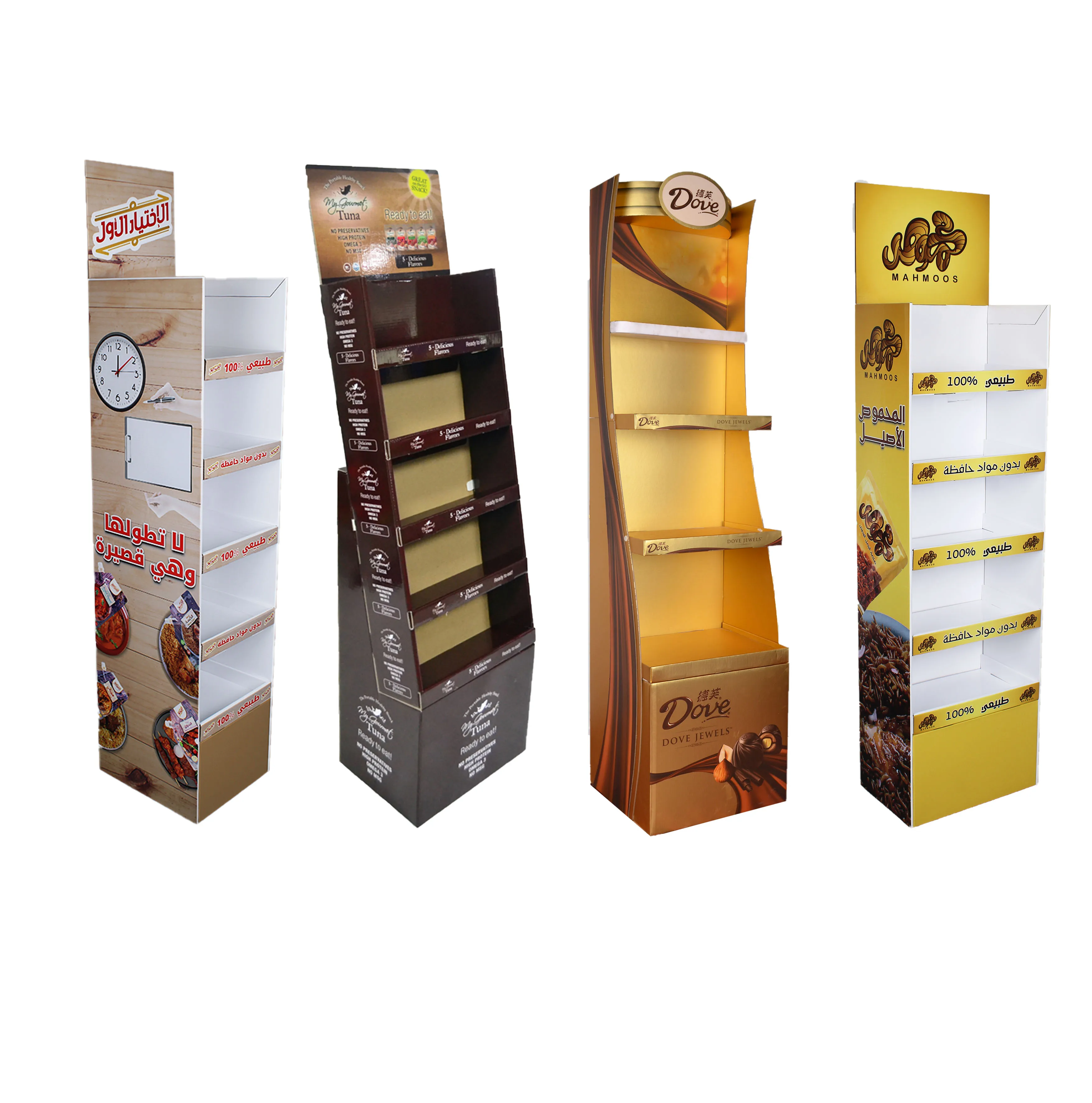 High Quality Corrugated Cardboard Display Stand Retail Product Display Stand Potato Chip Chocolate Snack Display Stand