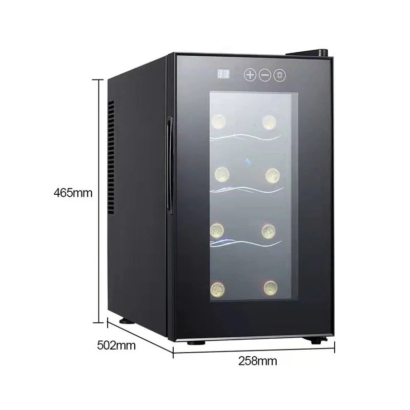 Freestanding Wine Cooler 8 Bottles Refrigerator Wine Cabinet 22L Fridge