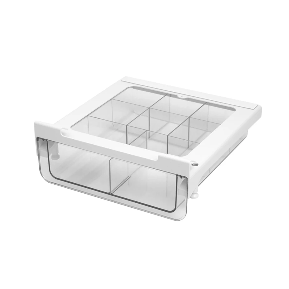 Under Desk Transparent Drawer Desktop Stationery Storage Box Office Organizer Small Hanging Hidden Dust-Proof Shelf