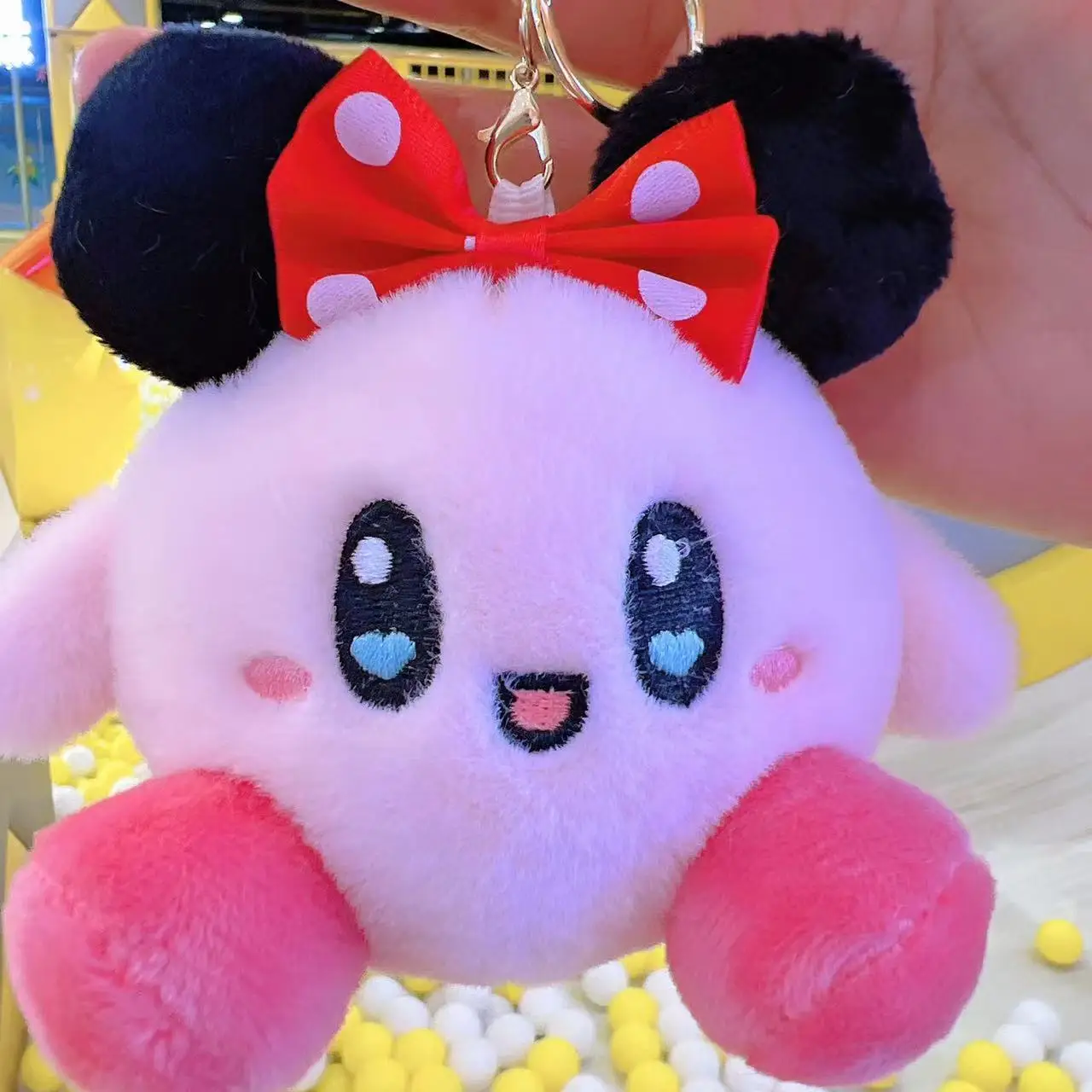 Cute Cartoon Girl Star Kabi Pendant Plush Toy Doll 10cm Small Cotton Keychain Customizable Logo Soft Characteristic Wholesale