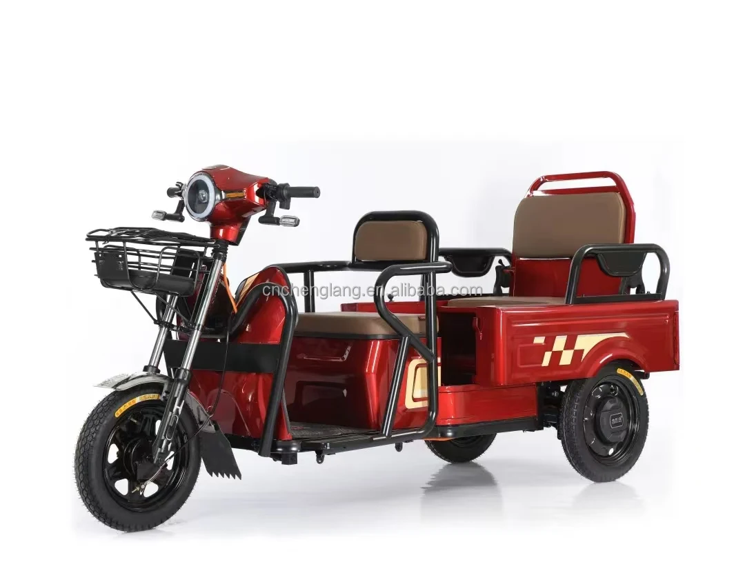 200kg Loading 3 Big Wheels 3 Seater Electric Tricycle Car with Passenger Seat