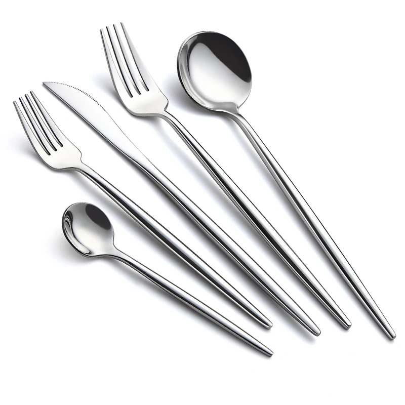 Быстрая доставка рестораны Свадебный 18/10 матовый позолоченный столовые приборы из нержавеющей стали столовые приборы посуда набор