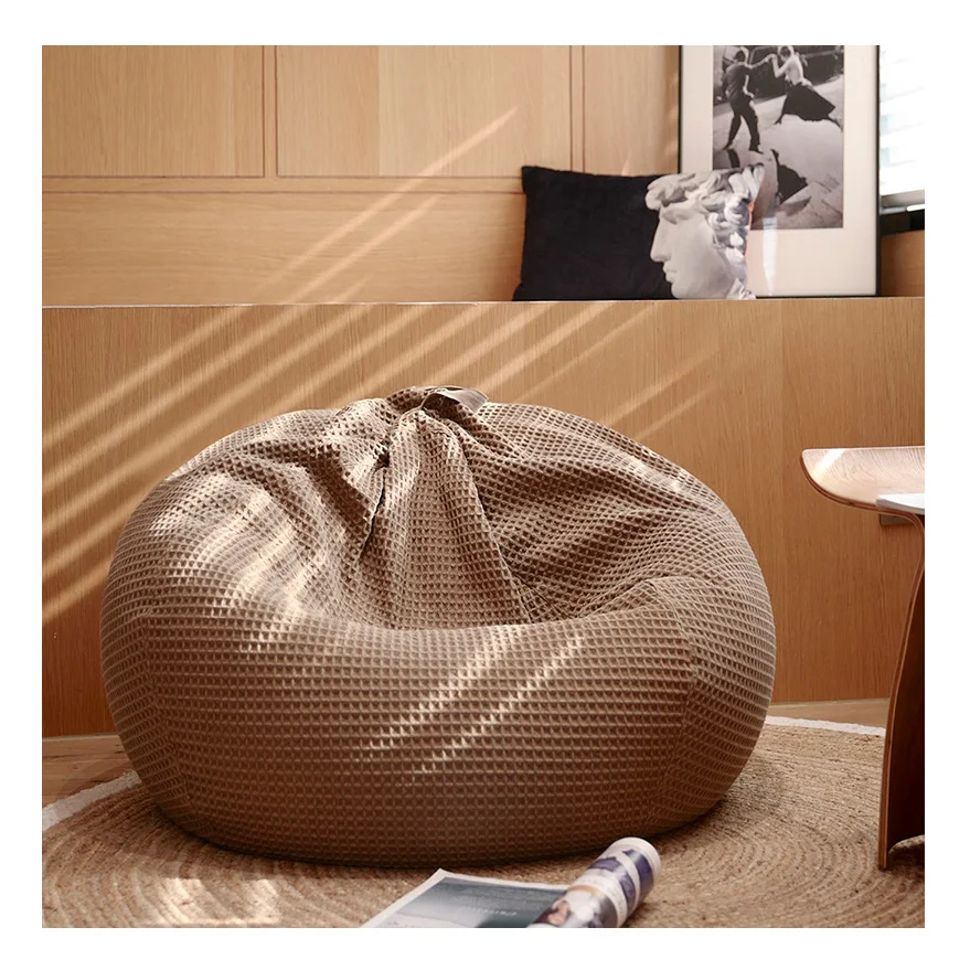Lazy bean bag sofa chair cotton waffle  bean bag covers