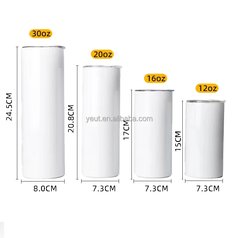 Custom 20oz plated powder coated stainless steel skinny straight tumblers laser engrave water bottle