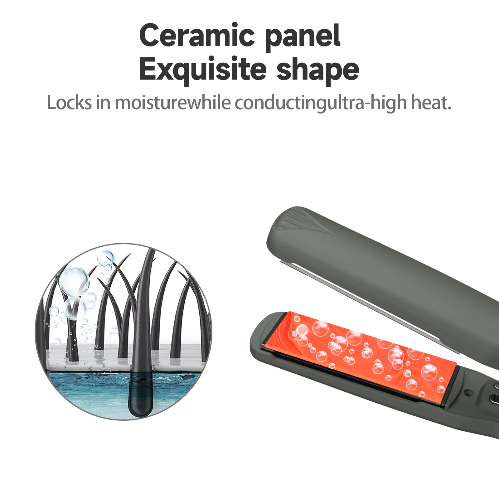 New 2-in-1 home flat iron ceramic personal care anionic hair straightener Curling iron