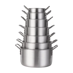 XINHUI factory direct sale 7 Pcs Set Aluminum Polished Deep Cooking Pots sets cooking cookware with lid