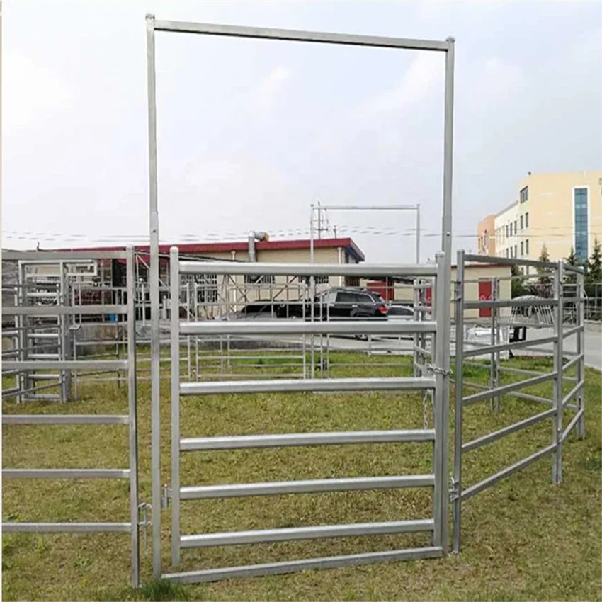 Best Factory Price Galvanized Cattle Fence for 12 ft Portable Heavy Duty Galvanized Metal Round Pen Cattle Yard Filed Fence
