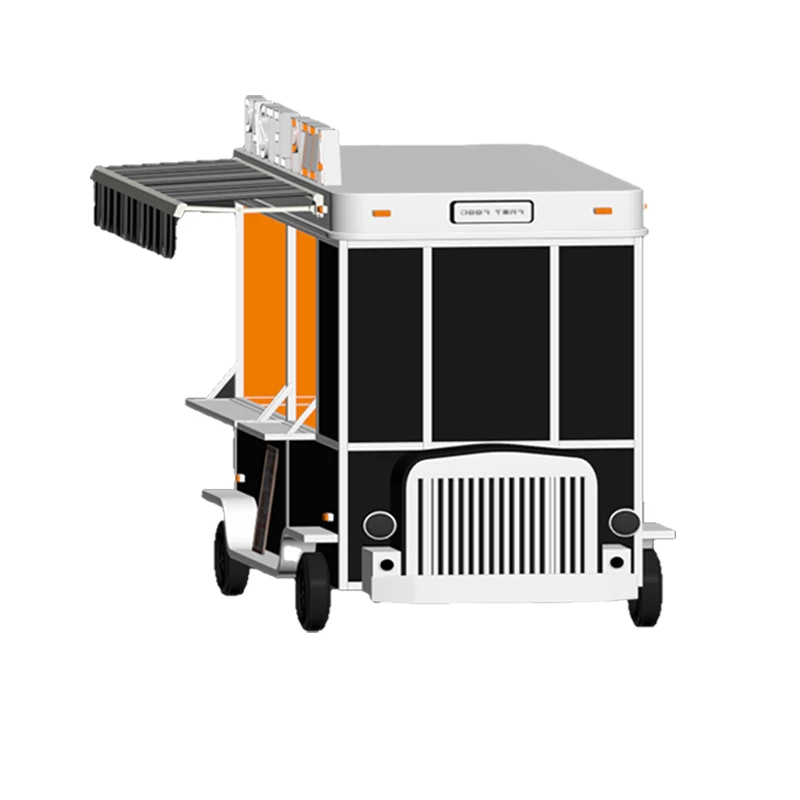 Custom product plastic mobile food truck wooden children role play equipment