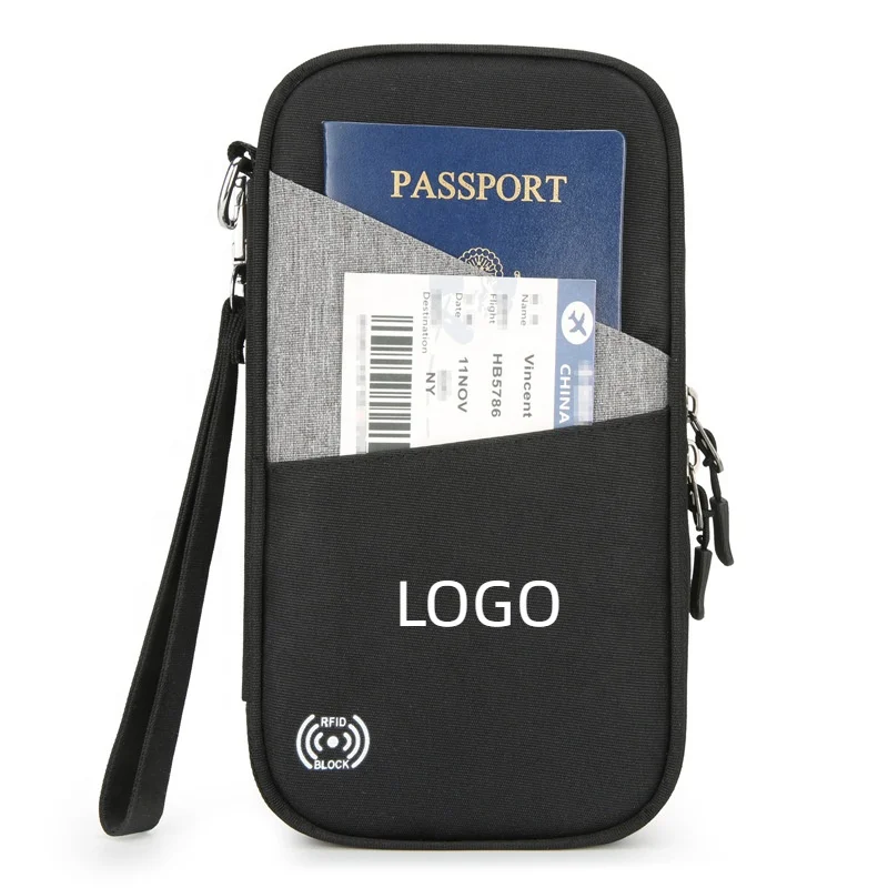 10Pcs Custom Logo Women Rfid Blocking Passport Holders Bag Passport Wallet for Men Traveling Credit Card Case Document Organizer