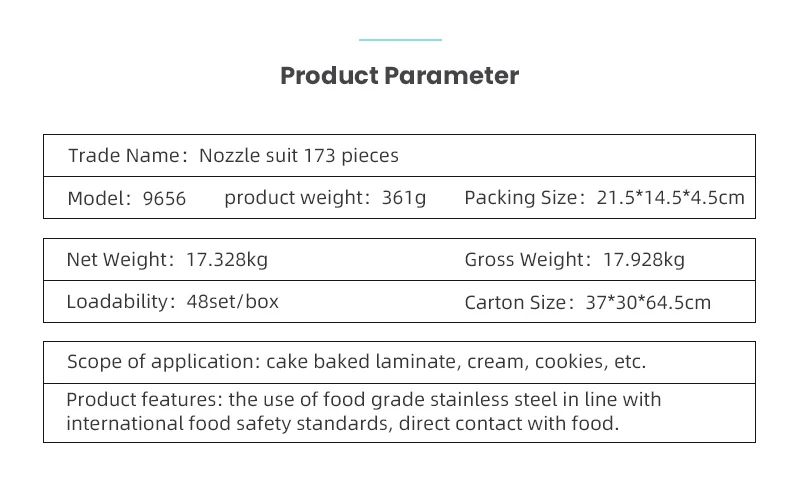 
Gold Stainless Steel 173 Pieces Cake Decorating Tips Set Tools Cakes For Baking 
