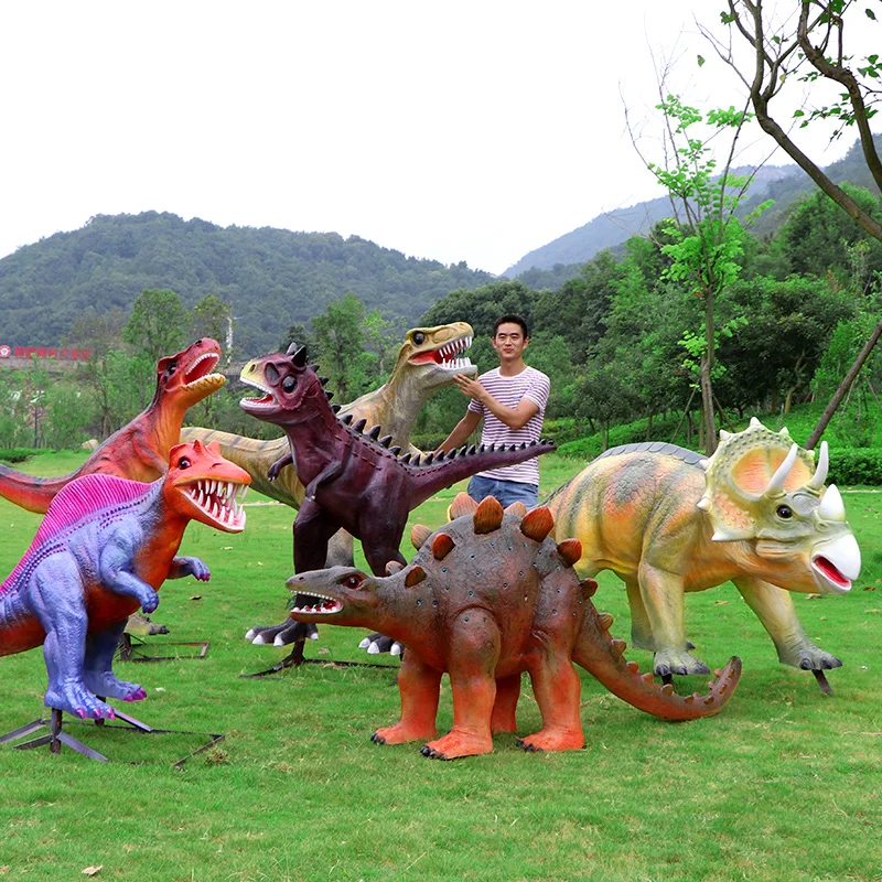 Fiberglass resin jungle animal props lifelike dinosaur statue dinosaur egg statue for rental shop decor