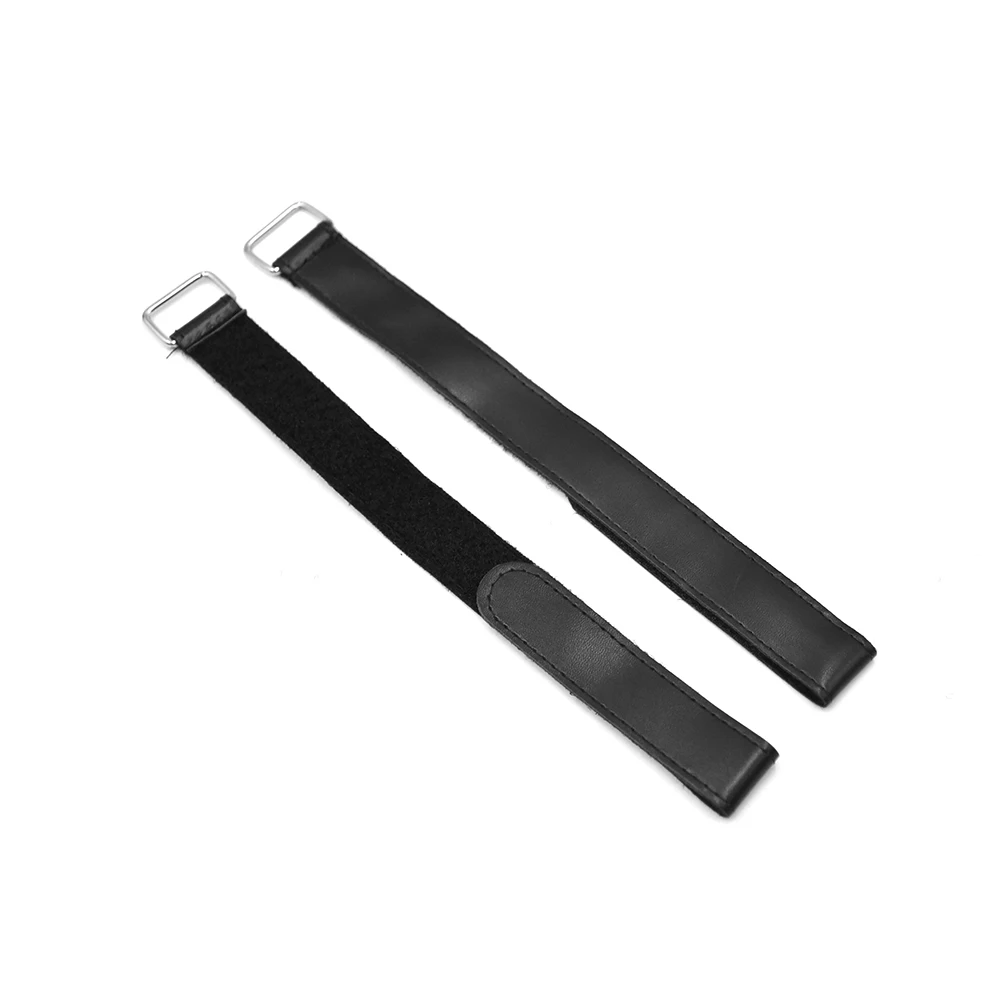 Custom PU leather lipo battery strap adjustable hook and loop non-slip rubber webbing battery straps FPV Batteries Strap
