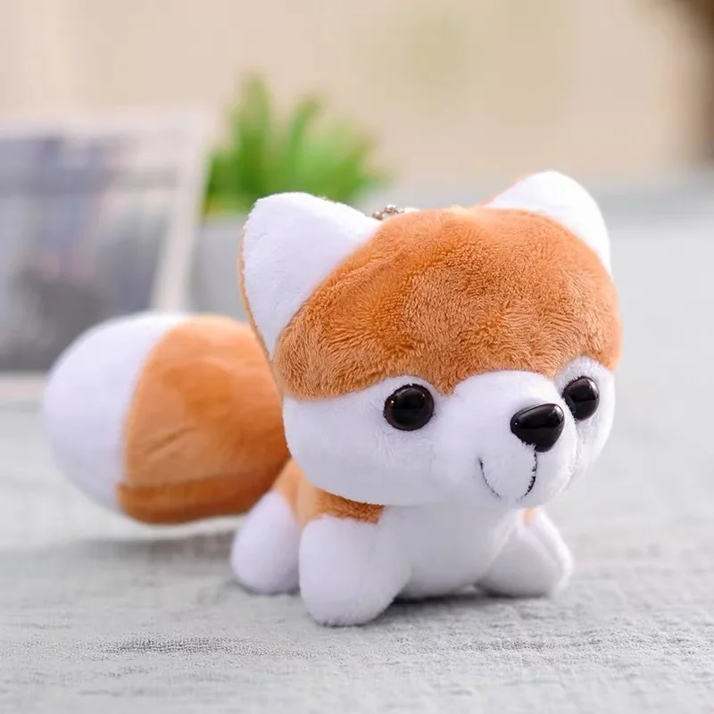 Schoolbag Pendant Little Doll Cute Husky Dog Plush Toys Mini Small Sized Dog Keychain