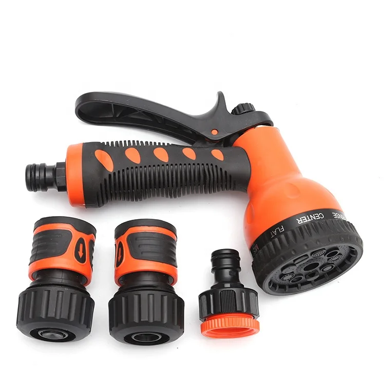 Multi Function High Pressure Spray Nozzles Gun Combo Sets Garden Water Guns For Expandable Garden Water Hose
