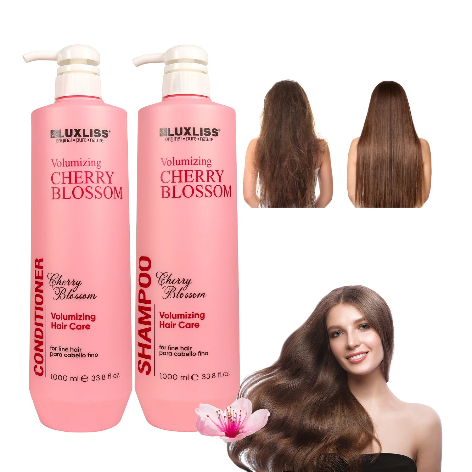 Sulfate Free Rose Oil Hair Shampoo Gently Cleaning for fine hair Treatment Volumizing Hair Care  Conditioner Shampoo Set