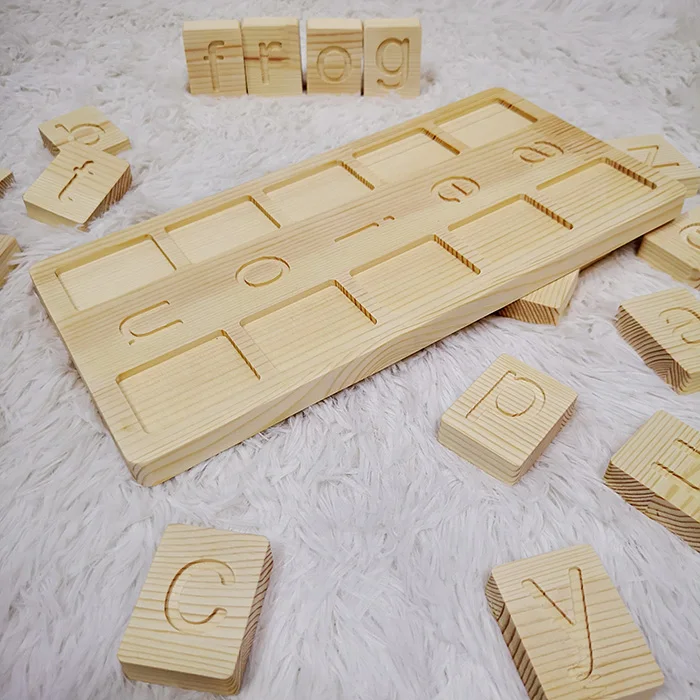 Montessori Matching Game ABC Letters Sorting Board Blocks Wooden Alphabet Puzzle Toys