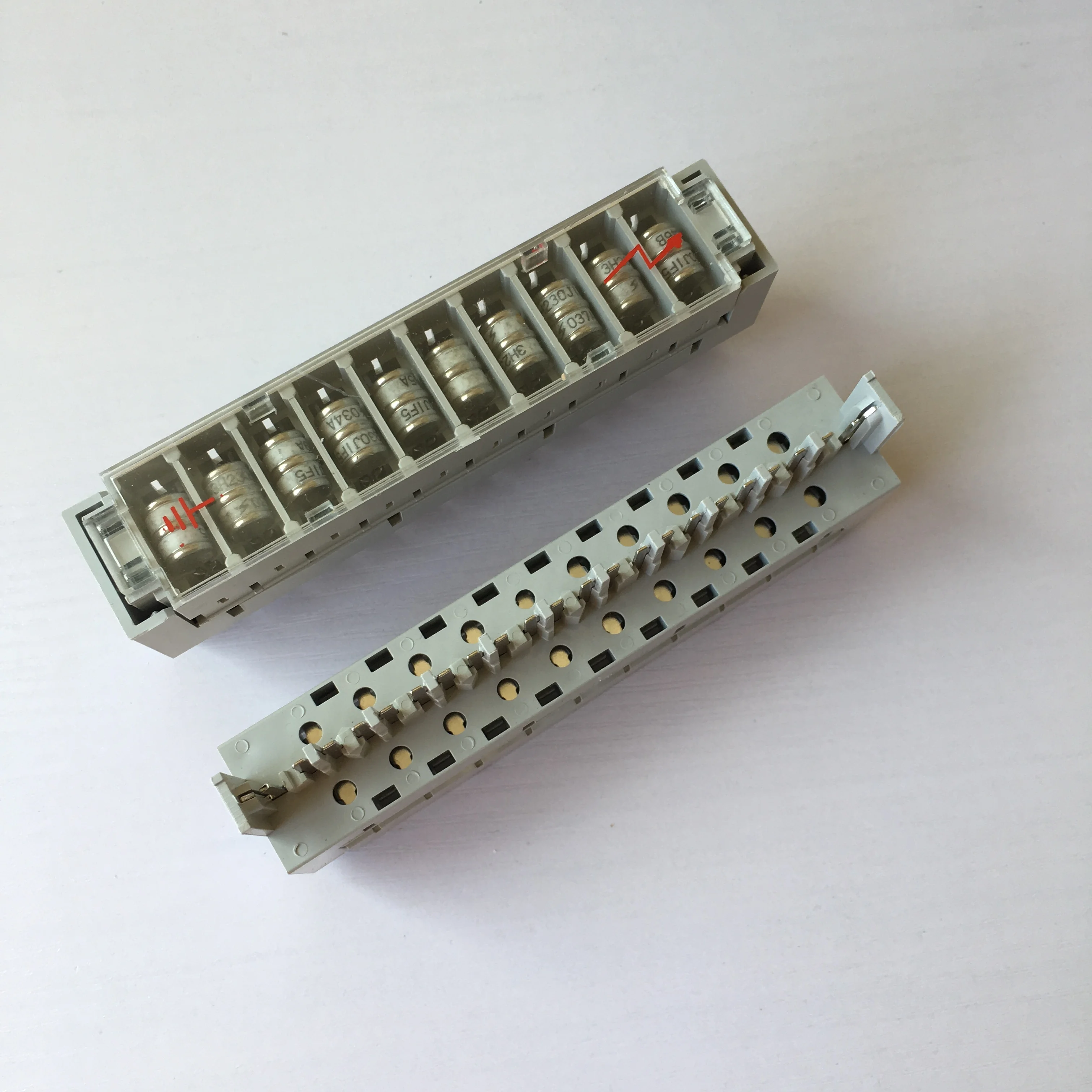 3 Pole 10 Pair Over-voltage Gas Tube Arrester Protection Magazine for 10 pair krone module