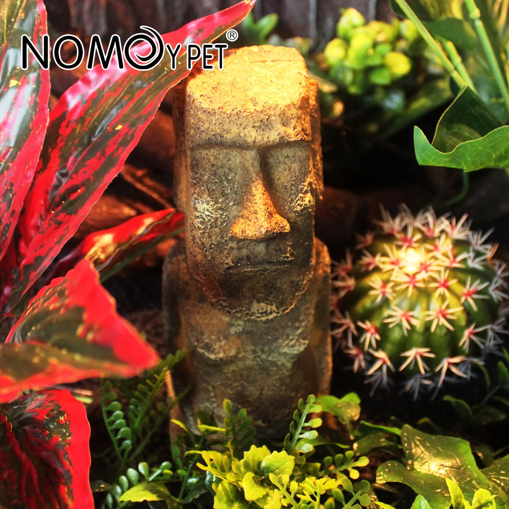 NOMOYPET High Quality Small Size Resin Tree Hole Reptile Hide Shelter for Lizard Chameleon Hamster