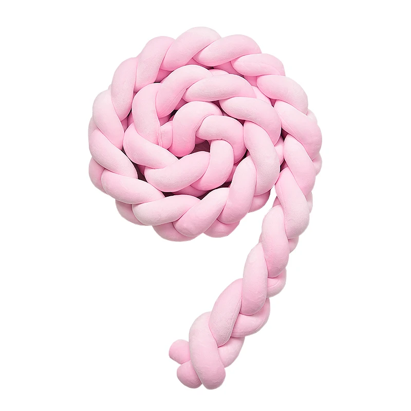 Custom 3D PP Cotton Knot Protection Braided Fence Cot Bedding Bumpers For Crib