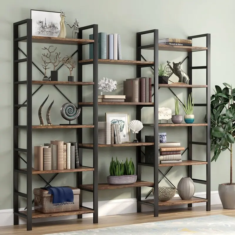  Minimalist and Vintage Style Metal Etagere Bookcase for Home
