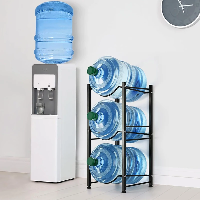 3-Tier 5 Gallon Heavy Duty metal removable Barrel Storage rack living room Foldable mineral  Water Cooler Jug holder