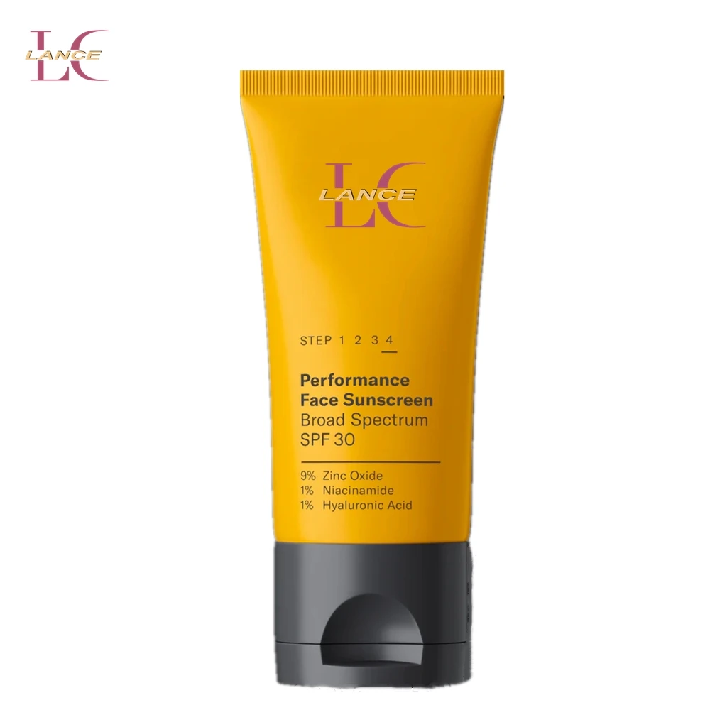 Lance Private Label SPF30 Broad Spectrum Face Mineral Sunscreen Korean Natural Organic UVA UVB Non-Toxic Facial Sunscreen Cream