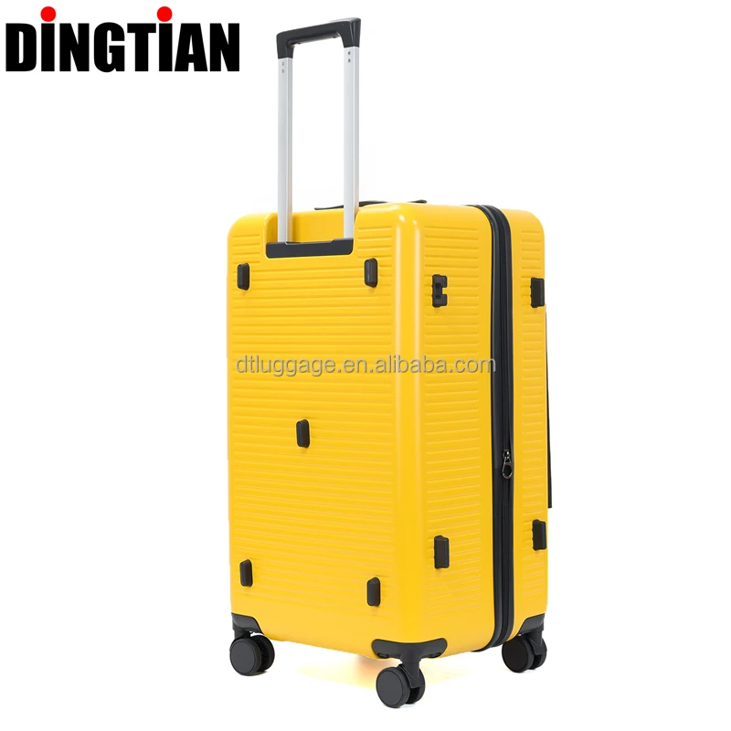 3pcs Unisex Front Open Large Trunk Style Hardside ABS PC Spinner Luggage Set Aluminum Trolley Suitcase TSA Lock Travel Trips