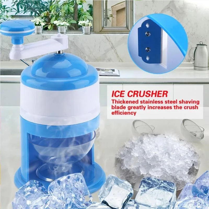 Manual household smoothie machine mini hand-cranked DIY ice cube crusher machine soft ice sand grinding breaker