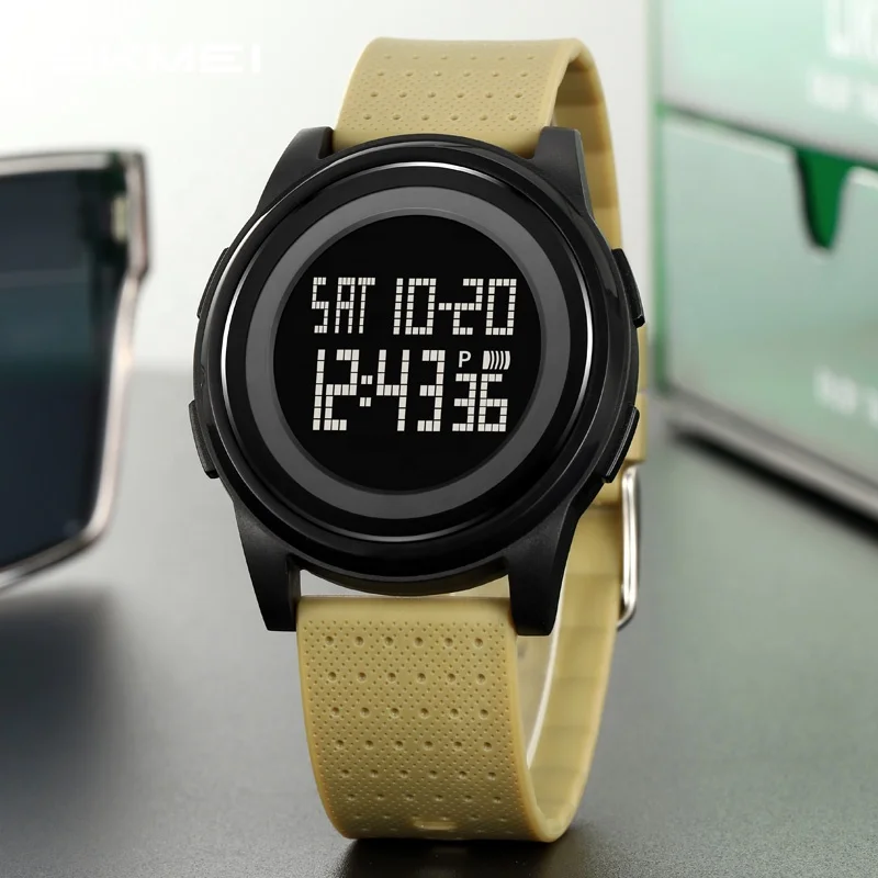 SKMEI 2378 New Relogio Men Outdoor Electronic Digital 50m Waterproof Sports Thin Relojes Fashion Lower Price Calendar Watches