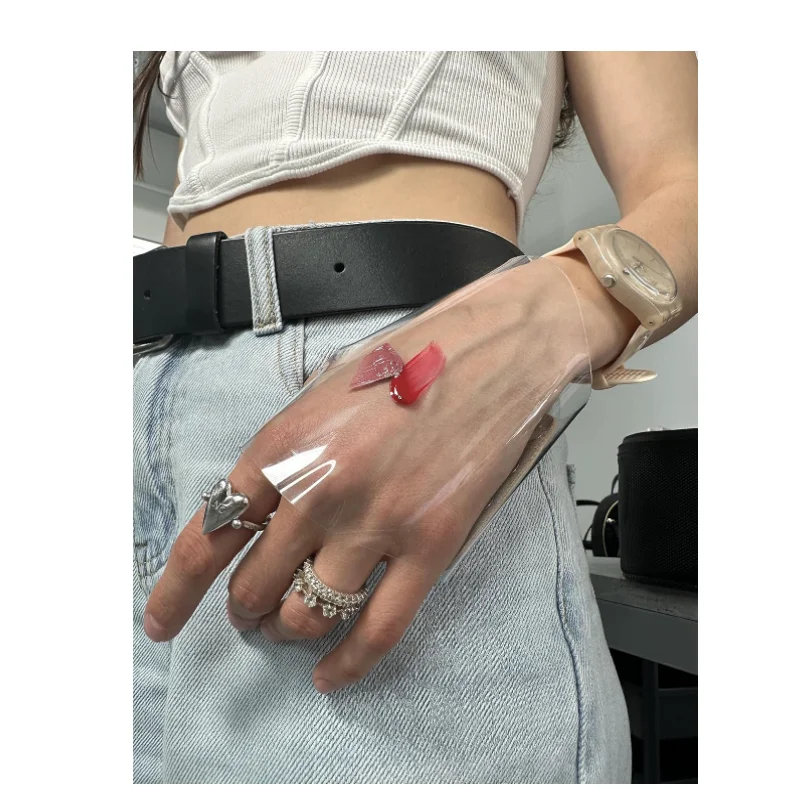 Wholesale Stylish Glove for Makeup Artists Makeup Glove Palette for Artwork Made of Natural Soft Leather Vinyl