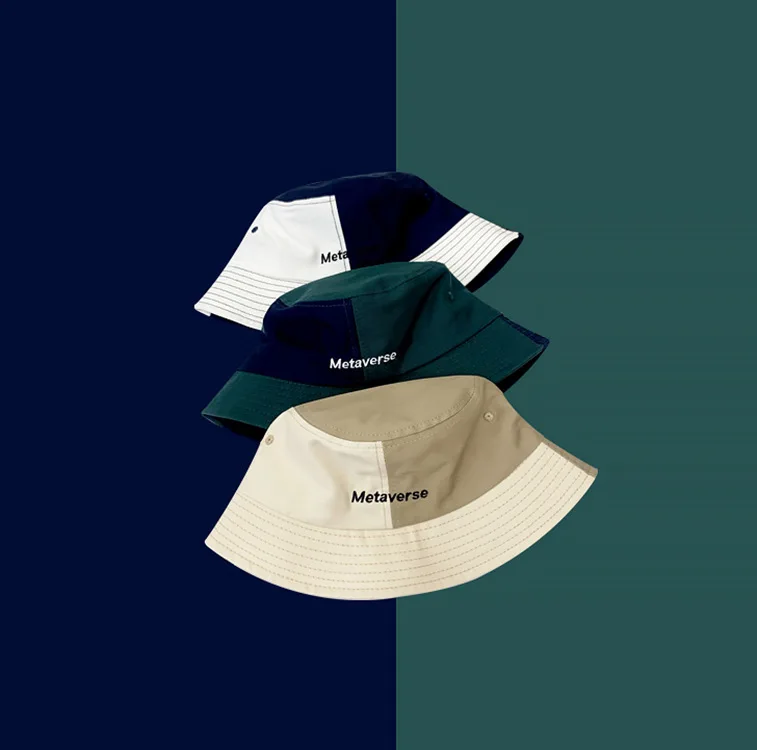 OEM Wholesale Custom Designer Your Own Logo Fishing Cap Two Tone Adult Canvas Bucket Hat For Men Women