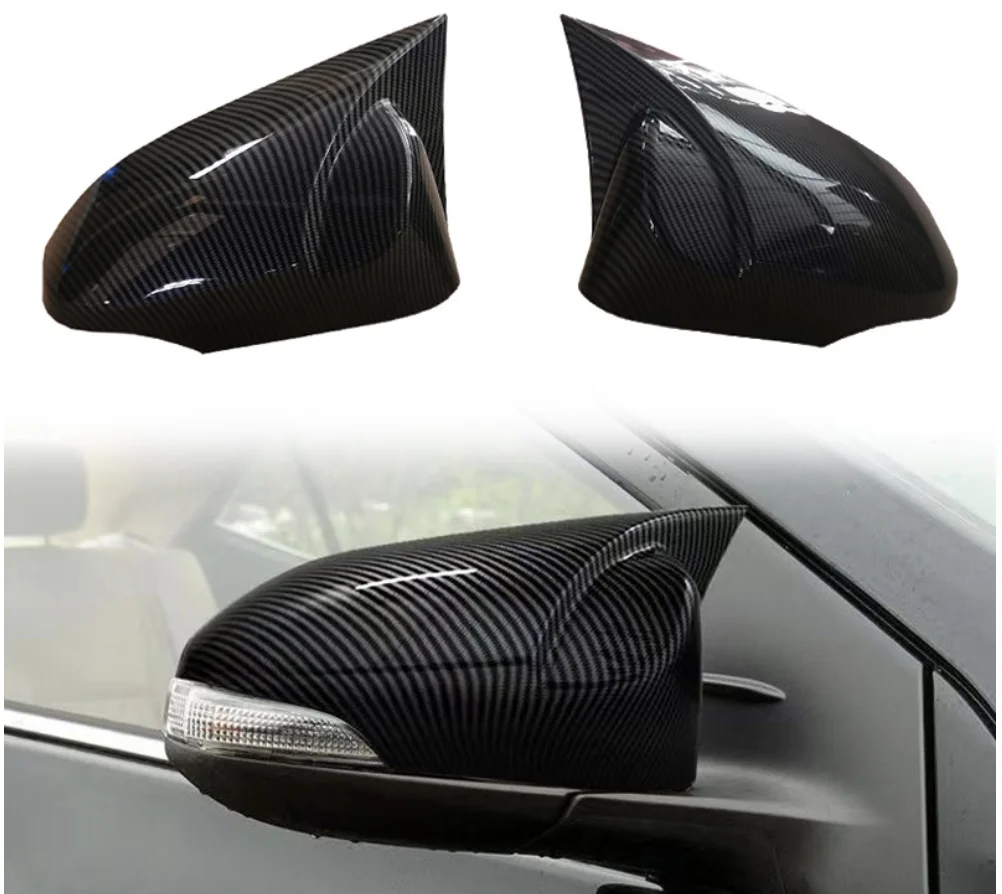 HGD FOR Toyota Corolla  2014-2018 Axio Carbon Look SIDE DOOR REARVIEW MIRROR COVER M style mirror sticker Carbon Spray
