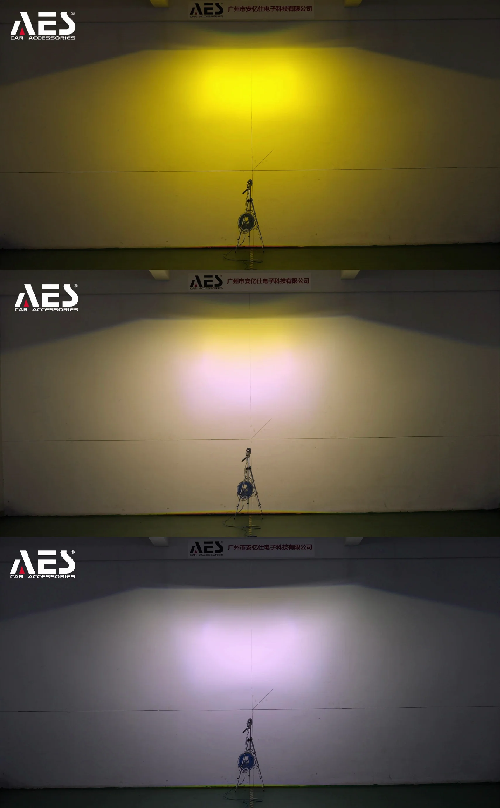 AES nice quality 65W FX  Tri Color  Led  Fog  Lamp  for  H1 H7 H4 9005  9006 car  model