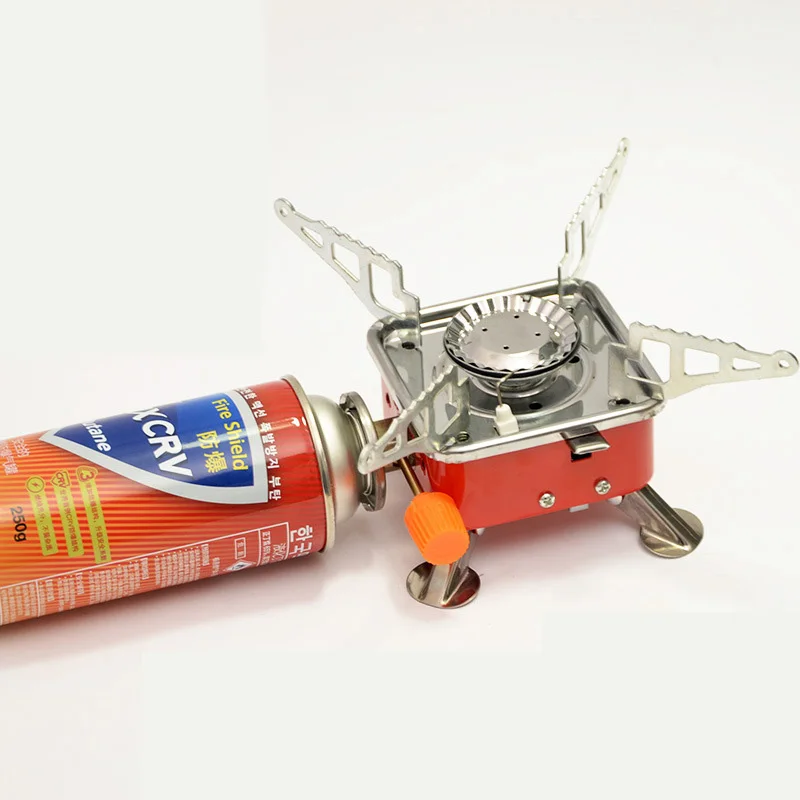 Heating Boiling Water Portable Camping Mini Windproof Camping cooking Butane Adapter for Outdoor Hiking Picnic Butane Gas stove