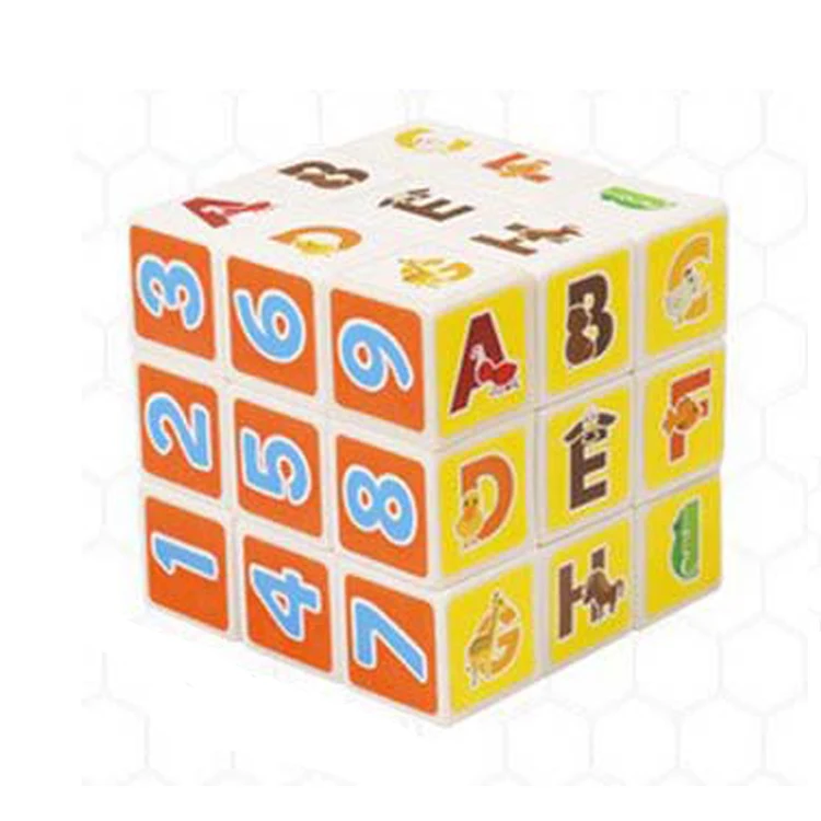 Dollartoys Promotion 5.3Cm Alphanumeric Cube Magic 3 X3  Rubix Cubes logical toys