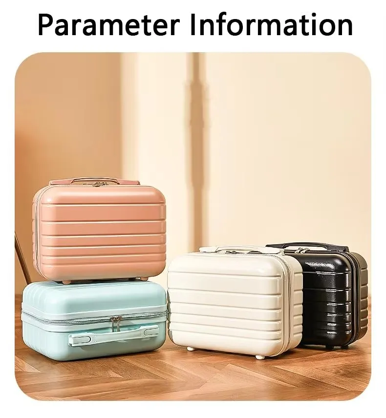 Custom Light Weight Business School 12 14 Inch Multifunction Pc Lady Traveling Box Sets Suitcase Luggage Makeup Case