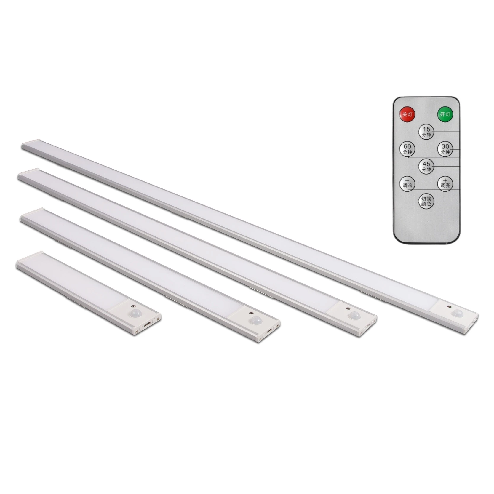Ultra Thin Remote Control Motion Sensor Light Indoor Magnetic Adsorption Rechargeable Cabinet Light with Motion Detector
