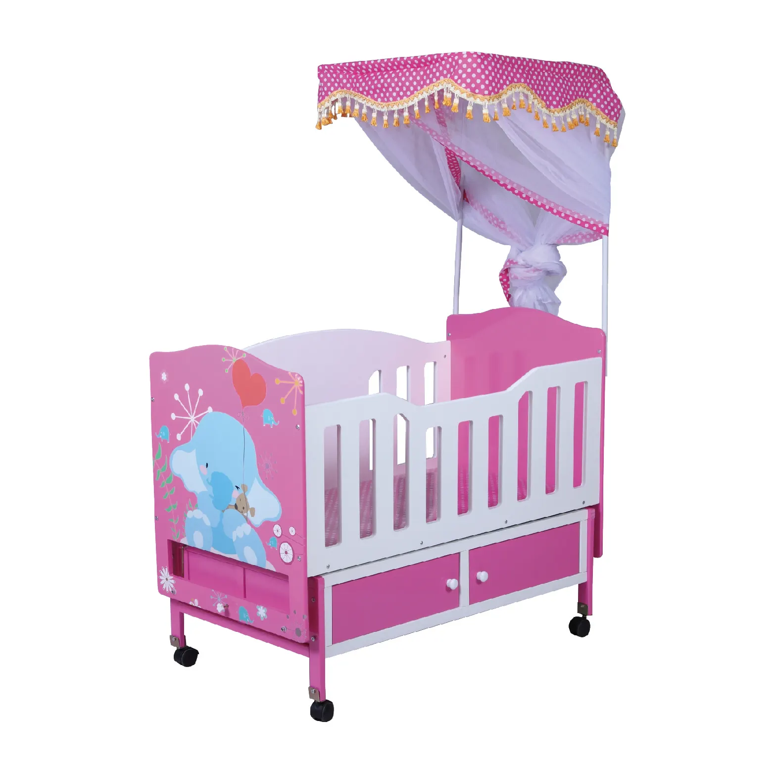 wooden Baby cot bed cradles swing bed designs in 5382