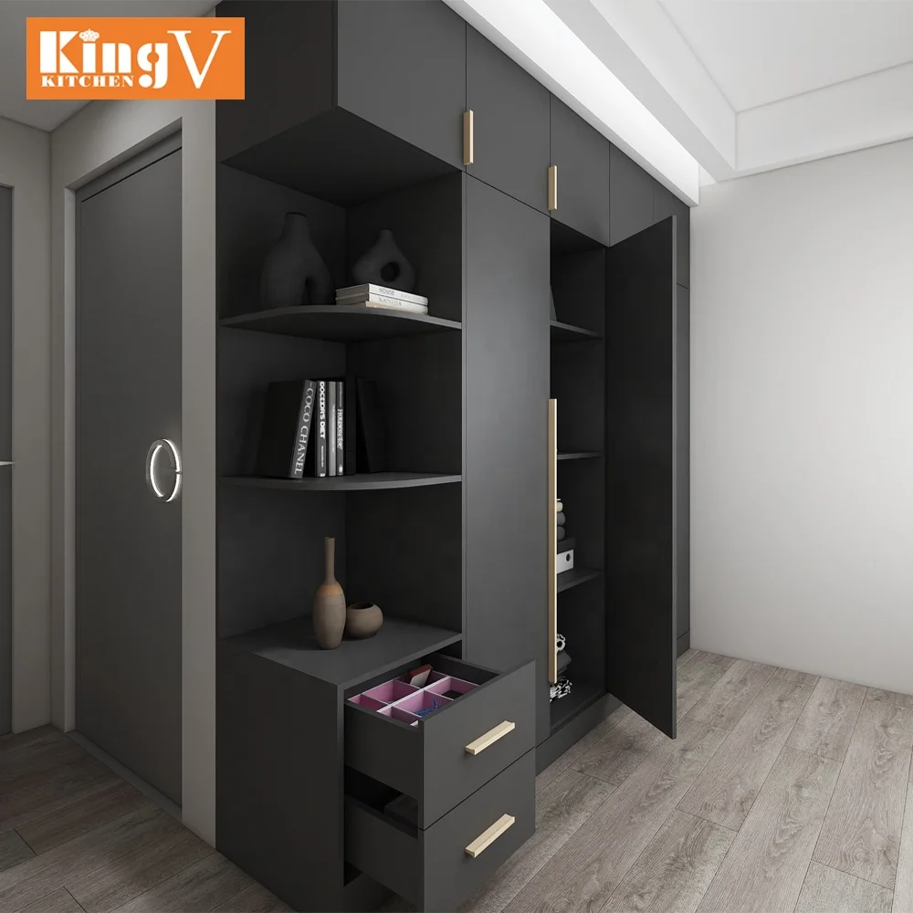 Современный шкаф для хранения KINGV Factory Индивидуальный мебель спальни портативные шкафы на
